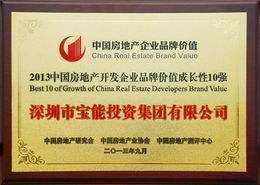 寶能集團入圍中國房地產品牌價值成長性10強，北京品牌管理策略再獲認可